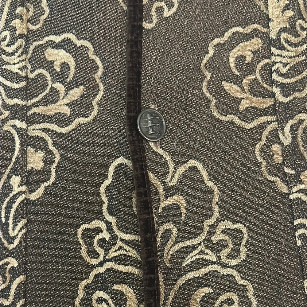 Handmade Brown and Cream Patterned Jacket - Picture 5 of 11